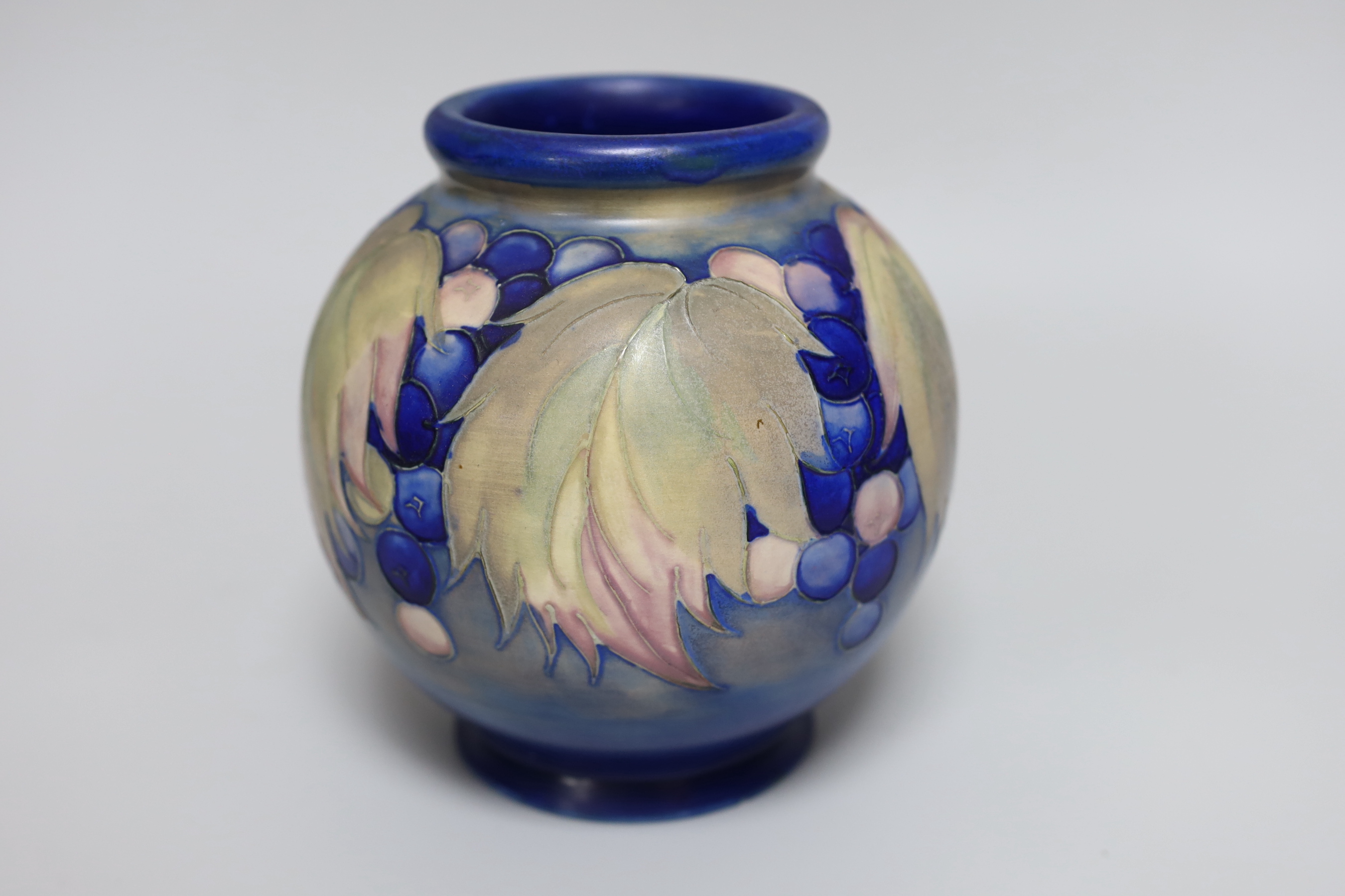 A Moorcroft salt glaze 'Leaf and Berries' vase, 16cm